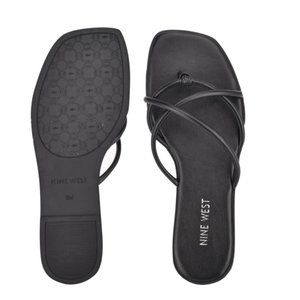 Nine West Razi Barely There Strappy Thong Sandals Black Size 7.5 Womens in Black